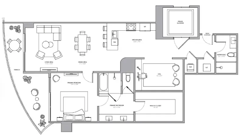 Residence 05-A One Park Tower by Turnberry