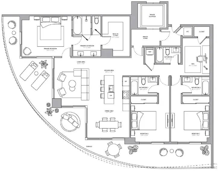 Residence 05 One Park Tower by Turnberry