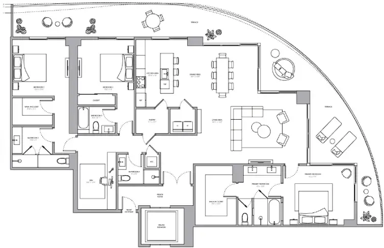 PENTHOUSE 11 One Park Tower by Turnberry