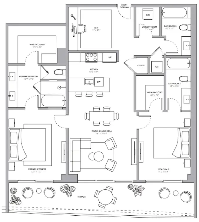 Residence 02 One Park Tower by Turnberry